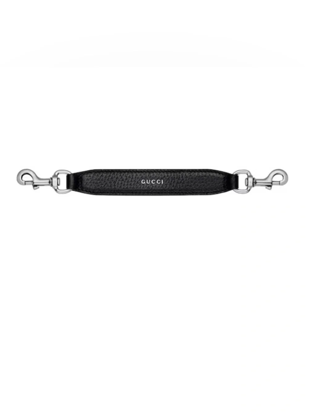 NWT Gucci Blue Leather Trolley Strap With Silver Hardware